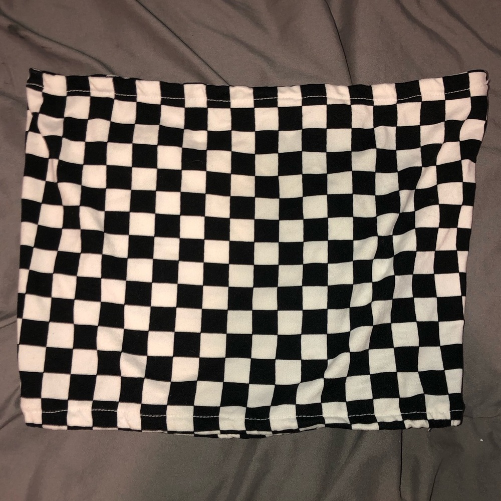 Checkerboard Tube Top